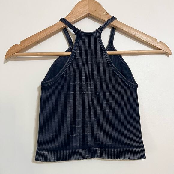 NWOT Free People Movement Happiness Runs Long Crop in Vintage Navy - Picture 5 of 5